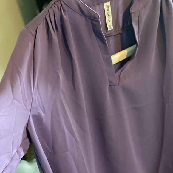 Zenana purple blouse, Size L - Picture 2 of 2